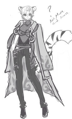 Human Ryuu Concept Art (No Color)