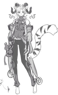 God Ryuu Concept Art (No Color)